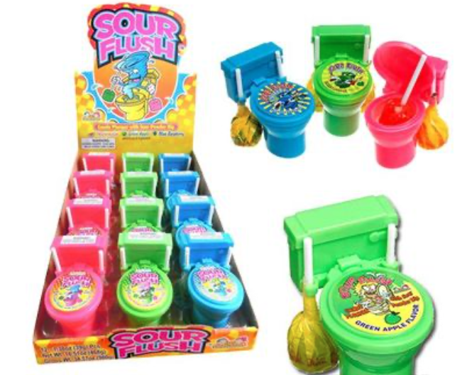 4 Flavours in Box ✅ ✅ 1 x 24 Candy Plunger Toy with Sour Dip 